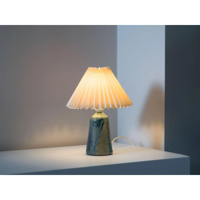 Textile Danish Ceramic Table Lamp For Sale - Image 7 of 7