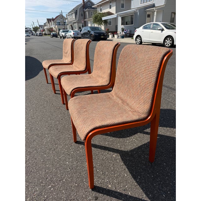 1970s 1970s Knoll Bill Stephens Bent Wood Dining Chairs For Sale - Image 5 of 10