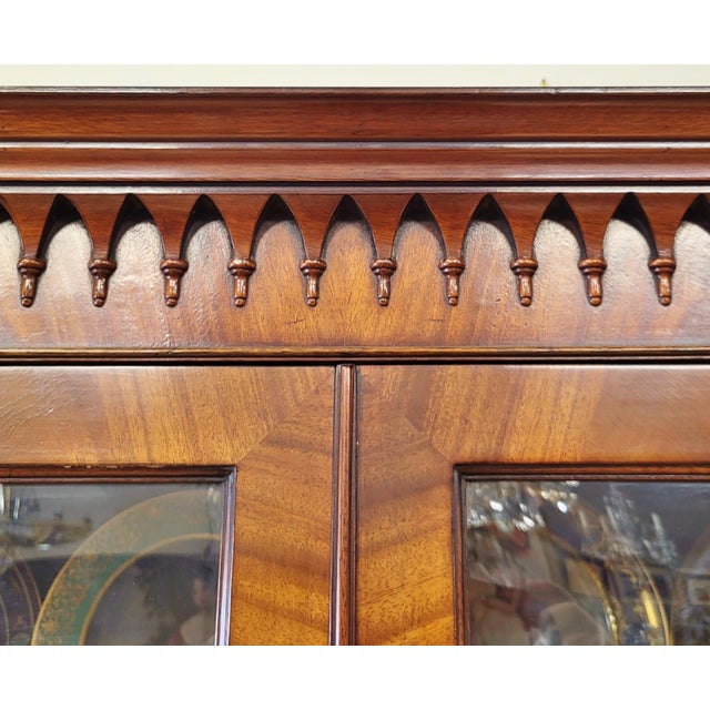 Brown Vintage American Fitted Desk Interior Bookcase Breakfront For Sale - Image 8 of 9