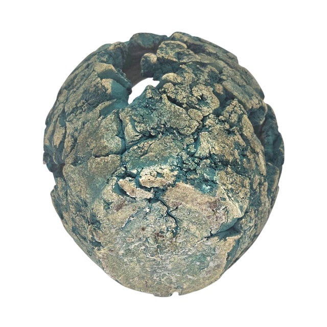Blue 1960s–1970s Stan Langtwait Shapes of Clay Brutalist Sculptural Vessel For Sale - Image 8 of 13