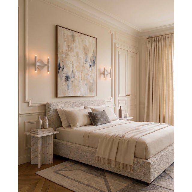 Contemporary Plaster of Paris, Minimalist Design Wall Sconce For Sale - Image 3 of 13