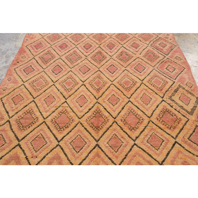 1950s Vintage Moroccan Wool Runner With Diamond Lattice by Rug & Kilim, 1950-1959 For Sale - Image 5 of 9