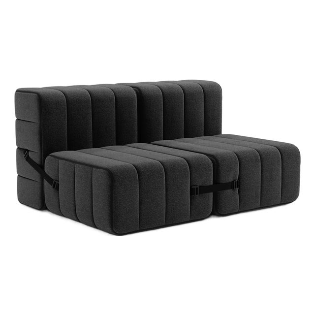 Curt Modular Set - Flexible 2-Seater - Dama - 0004 (Dark Grey) by Ambivalenz, Set of 4 For Sale