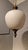 Brass Chandelier with Apple-Shaped Milk Glass, 1950s For Sale - Image 9 of 9
