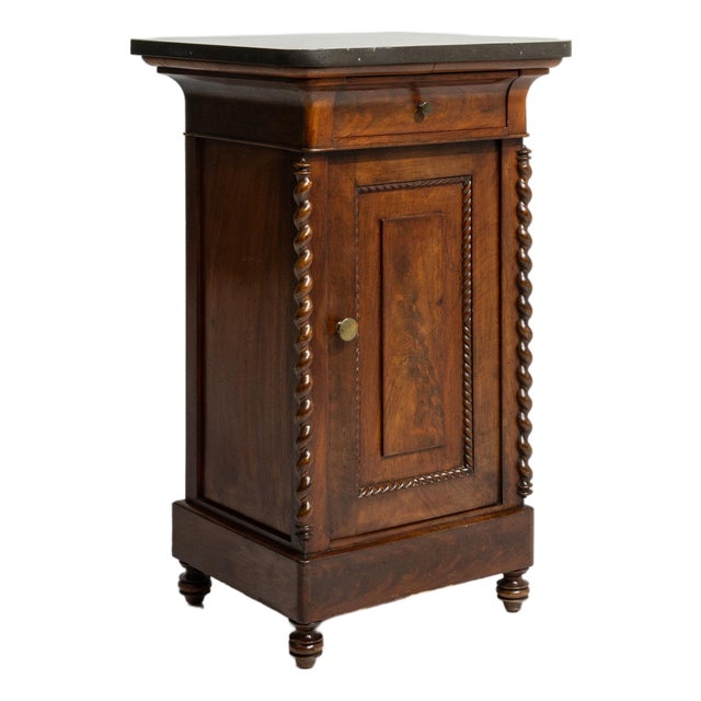 19th Century France Rich Mahogany Mahogany Pedestal Cabinet For Sale
