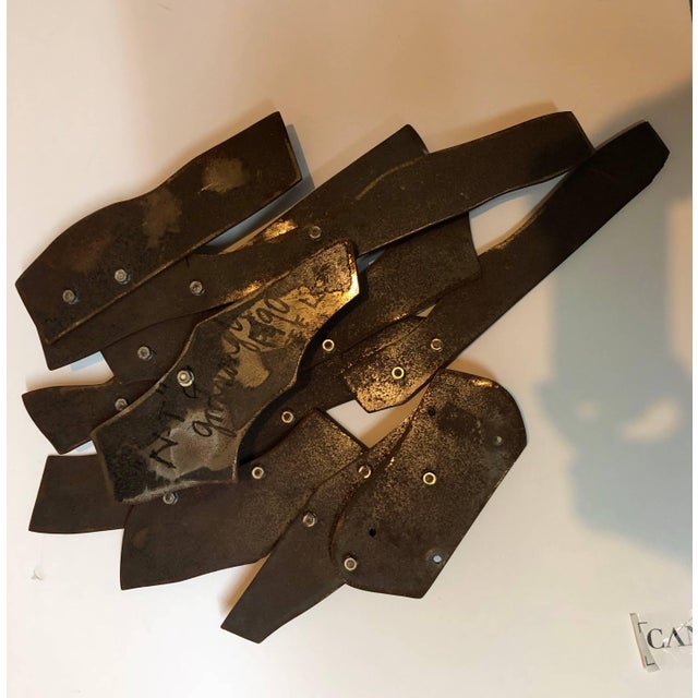 Bronze Robert Goodnough, Abstract Expressionist Patinated Metal Assemblage Sculpture Steel, Nuts, Bolts For Sale - Image 8 of 10