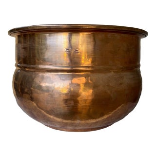 Large Moroccan Copper Wine / Drink Bucket or Planter, C. 1970's For Sale