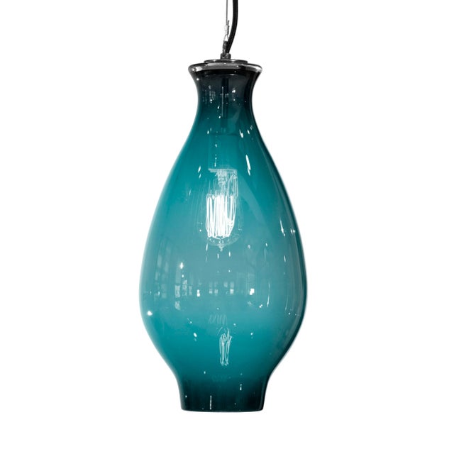 Not Yet Made - Made To Order Iris Pendant Light from the Versuvius Collection in Lagoona For Sale - Image 5 of 5