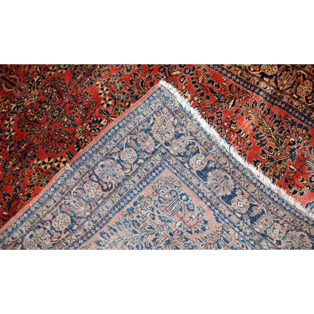 1920s, Handmade Antique Persian Sarouk Rug 4' X 6.8' For Sale - Image 10 of 11
