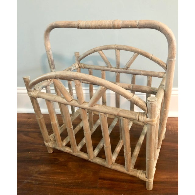 A lovely larger size bamboo rattan magazine rack. This one comes in a perfect neutral tone for any room, created with a...