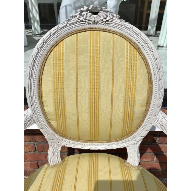 Classic French Louis XVI Fauteuil Arm Chair For Sale - Image 4 of 10