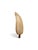 An elegant pair of french art deco wall sconces, the feather-shaped shades in thick frosted pressed glass with hand-...