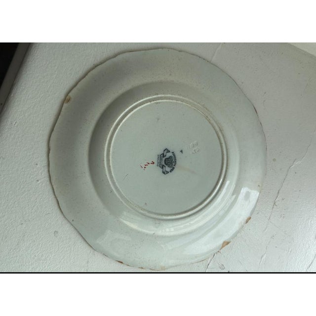 Antique, Early. 20th Century Ashworth Bros Hanley England Ironstone Chinoiserie Bird and Flower Plate For Sale - Image 11 of 12