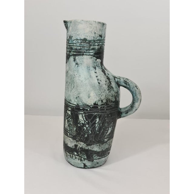 Ceramic Large Pitcher with Abstract Patterns by Jacques Blin, 1960s For Sale - Image 7 of 10