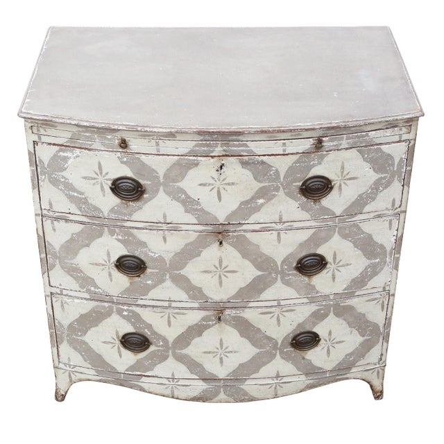 Antique 19th Century Bow Front Chest of Drawers For Sale - Image 5 of 10