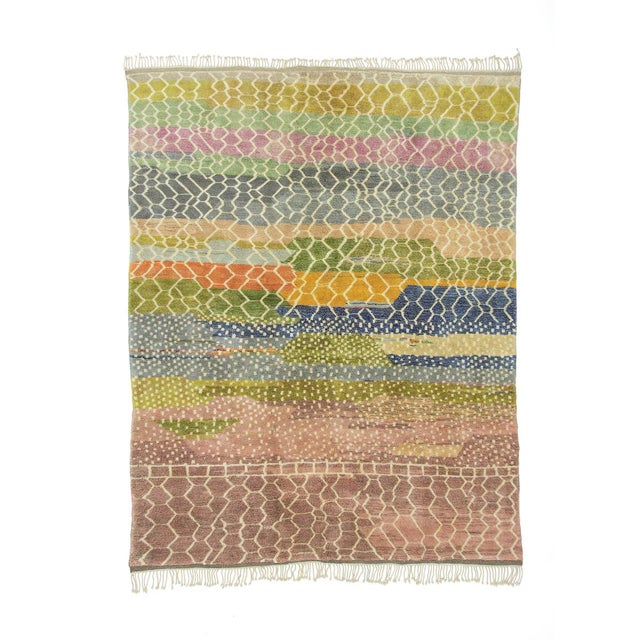 Hand-Knotted Wool Rug by Azele Studio For Sale - Image 11 of 11