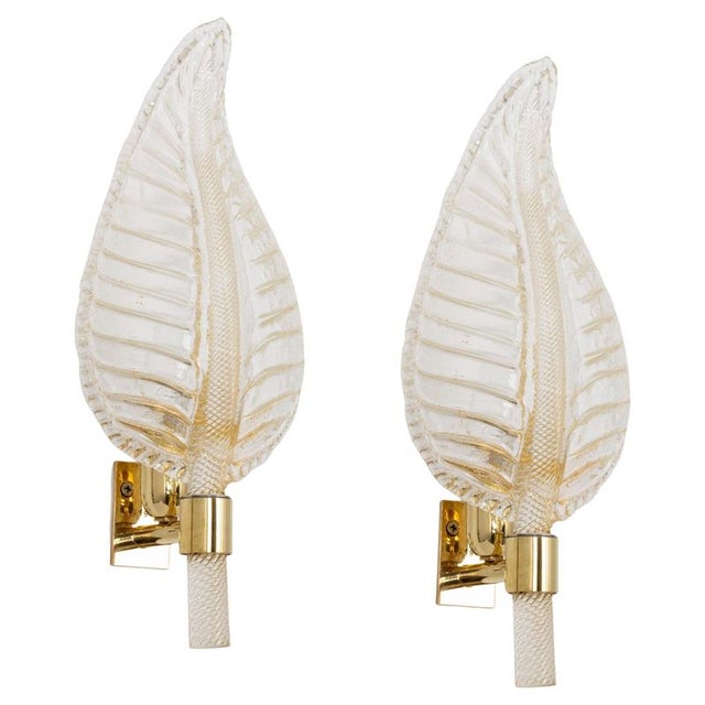Murano Glass Wall Sconces attributed to Barovier & Toso, Italy, 1970s, Set of 2 For Sale - Image 10 of 10