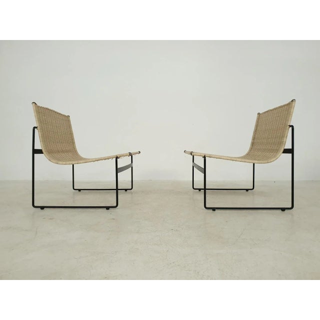 Set of Dutch Rattan Lounge Chairs by Gregorio Vicente Cortes & Luis Onsurbe for Metz and Co, 1960s For Sale - Image 12 of 12