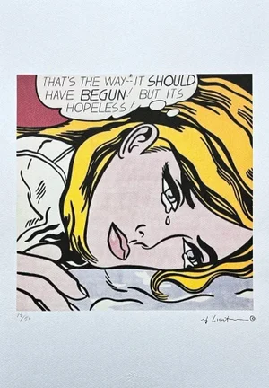After Roy Lichtenstein, "Hopeless", 1990s, Silk-Screen