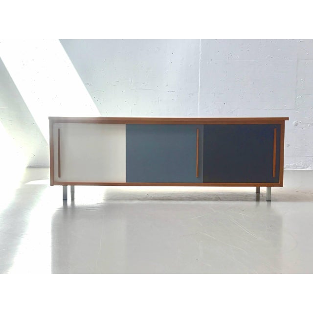 Mid-Century Swiss Sliding Door Sideboard by Wohnbedarf AG Basel, 1950s For Sale - Image 12 of 12