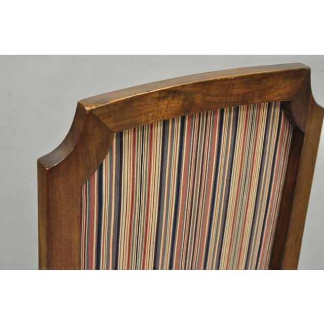 Vintage French Country Provincial Style Carved Walnut Dining Side Chair Set of 4 For Sale - Image 13 of 15