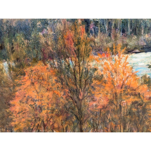 Robert Boyle “First Snowfall” Naturalistic Winter Mountain Landscape of a River Through Trees, 1990 For Sale - Image 11 of 11