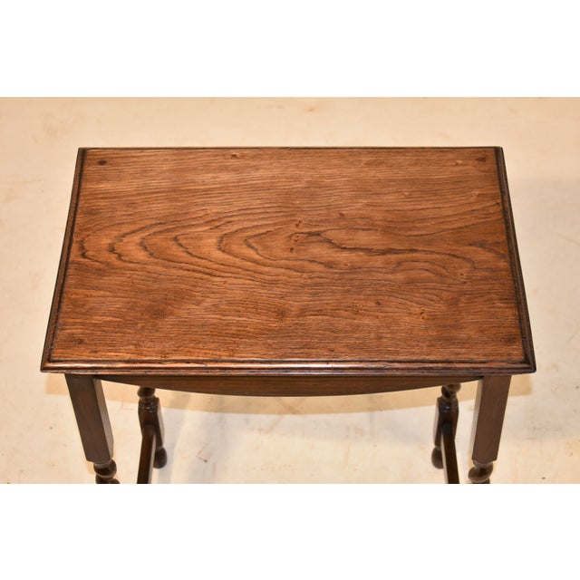 Circa 1900 Edwardian Oak Side Table From England For Sale - Image 11 of 11