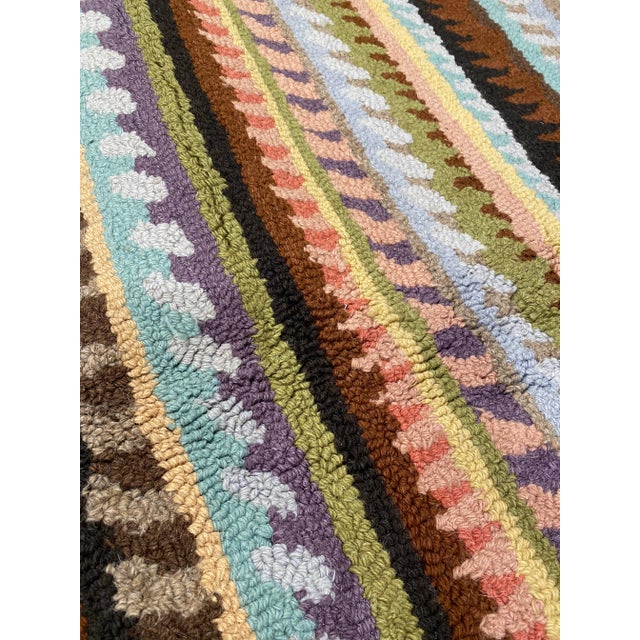 Ruby Red Multi Color Hand Tufted Rug 12 X 12 For Sale - Image 8 of 12