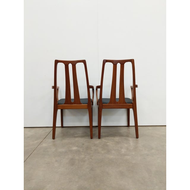 Wood Pair of Vintage Teak Nathan Mid Century Modern Armchairs For Sale - Image 7 of 8