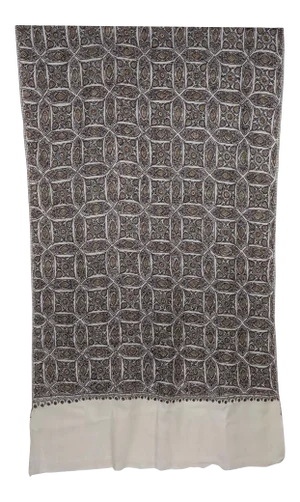 Antique 19th Century Hand Embroidered Woolen Shawl