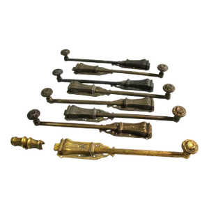 1980s Empire Hardware Cremone Door Parts 8 Piece Set