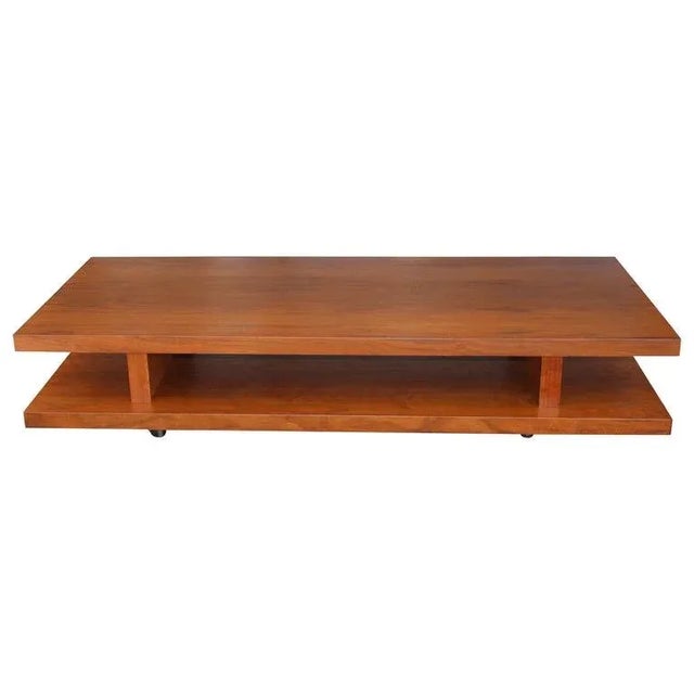 Coffee 1970s Van Keppel Green (Vkg) Style Two Tier Coffee Table on Rollers For Sale - Image 8 of 8