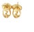 Gucci G Logo Oval Shape Stud 18k Yellow Gold Earrings - 2 Pieces For Sale