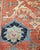 Antique Persian Serapi Carpet, Handmade Wool Oriental Rug, Rust, Ivory and Blue For Sale - Image 17 of 18