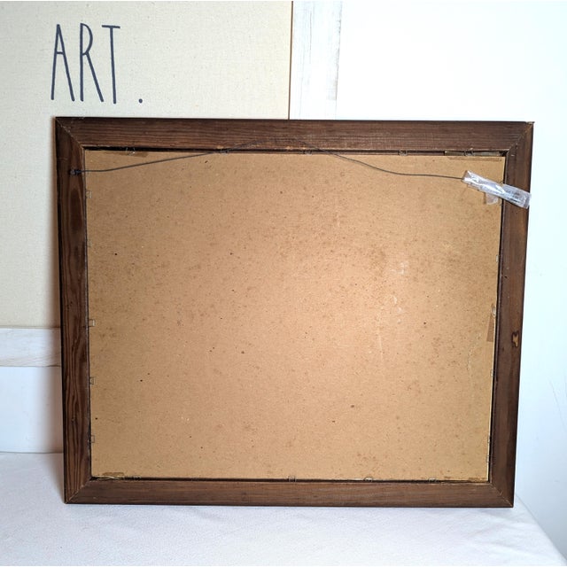 Mid 20th Century Vintage Roses Lithograph Print "Fragrance in Bloom" Wood Frame Gilt For Sale - Image 5 of 5