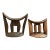 African Carved Arussi Headrests- a Pair For Sale