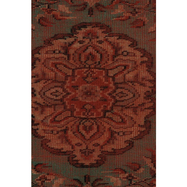 1960s Vintage Zeki Müren Oushak-Style Rug With Medallion Form Rug & Kilim For Sale In New York - Image 6 of 7