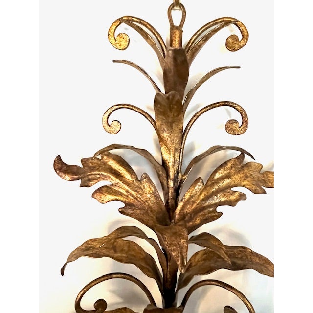 Mid 20th Century Mid 20th Century Scroll and Leaf Two Light Sconces - a Pair For Sale - Image 5 of 6