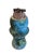 Beautiful Tall table lighter by Alvino Bagni in ‘Sea Garden’. The Glaze is textured mottled turquoise blue with black and...