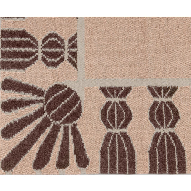 Part & Parcel Goods Wool Tassel Rug, 15' x 20', Bisque, Chocolate and Eggshell For Sale - Image 4 of 4