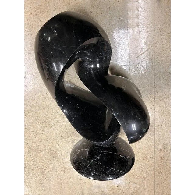 Mid-Century Modern Large Abstract Mid Century Black Marble Sculpture by Ellen Brenner Sorensen For Sale - Image 3 of 11