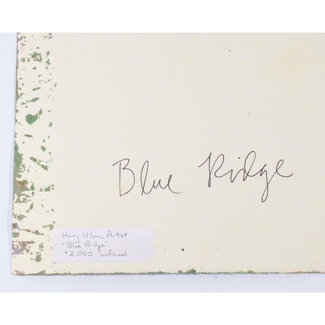 Paper 1988 “Blue Ridge” Abstract Acrylic Landscape by Harry Hilson For Sale - Image 7 of 7