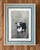 Large stylized etching print of a black and white dairy cow titled "Bullock". Signed (unknown) and numbered 30/70. Green...