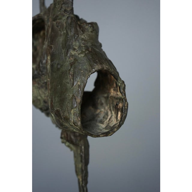 1970s Jetty Homan, Abstract Sculpture, 1970s, Bronze & Teak For Sale - Image 5 of 9