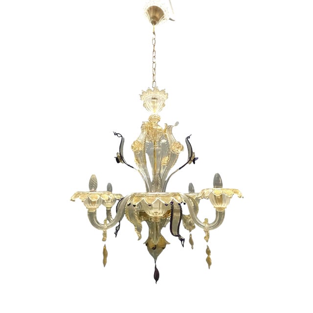 Venetian Murano Glass Chandelier, 1960s For Sale