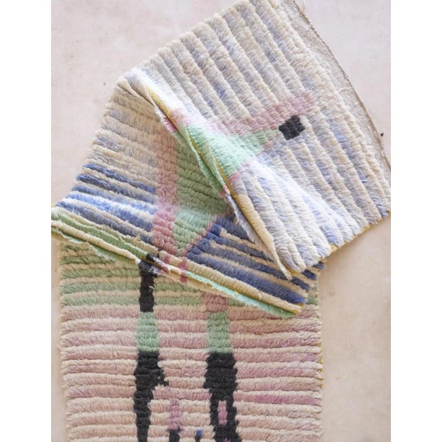 Textile Abstract Wool Runner Rug - 9.9 X 2.2 Ft For Sale - Image 7 of 8