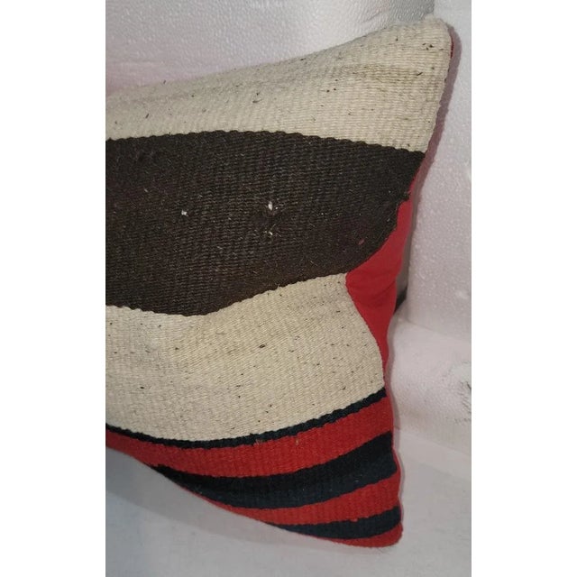 1940s Mexicana Indian Weaving Pillows-Pair For Sale - Image 5 of 5