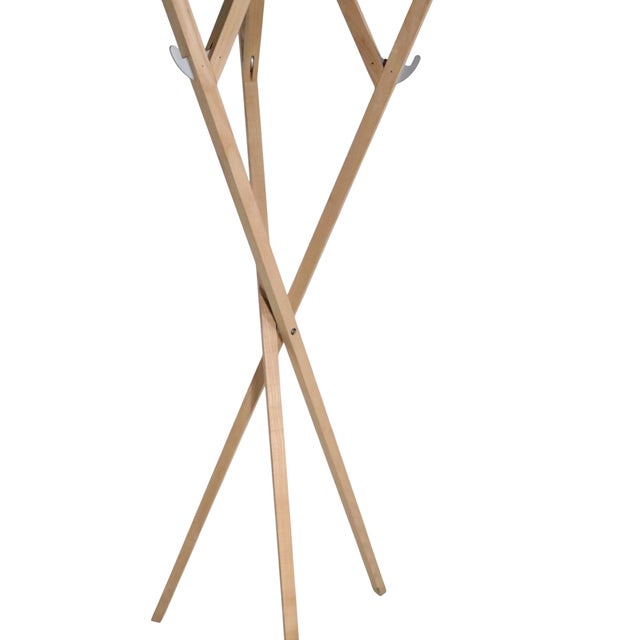 Architectural Designer Folding Coat Tree Rack Retailed by Stillfried N. Y. C. For Sale - Image 12 of 12