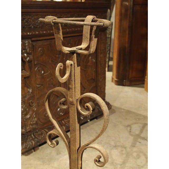 French Antique One-Piece Cooking Andiron From France, Circa 1800 For Sale - Image 3 of 11
