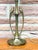 Brass 2-Light Table Lamp with Bird Figurine and Beaded Glass Shade, 1960s For Sale - Image 9 of 13